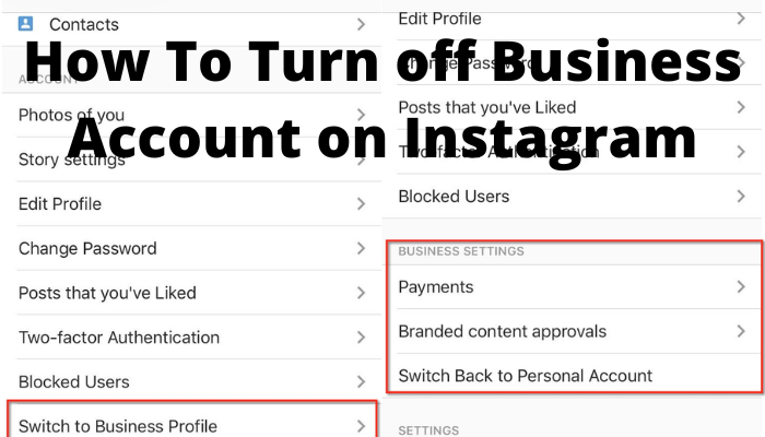 How To Turn off Business Account on Instagram